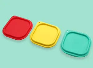 Tragbare Silikon-Faltschüssel mit Deckel für Outdoor-Picknick und Baby-Fütterung im Alltag