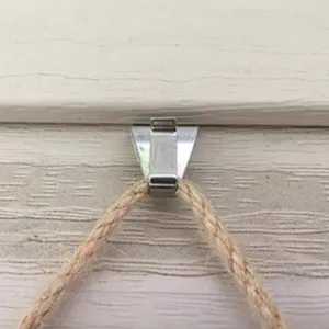 Stainless steel vinyl siding clips for hanging outdoor decor securely without drilling holes.