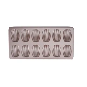 12-cavity carbon steel Madeleine baking pan non-stick shell cake mold for home kitchen