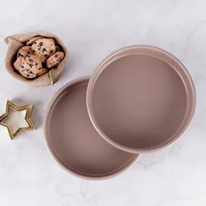 Set di teglie per torte antiaderenti in acciaio al carbonio per biscotti e pasticceria.