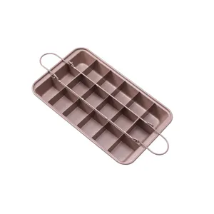 Teglia per brownie antiaderente con inserto divisore in acciaio al carbonio per dolci