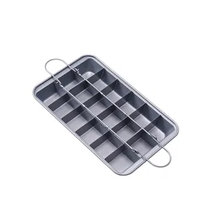 Tortiera rettangolare antiaderente per brownie ispessita con divisorio per la cucina