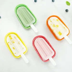 Silikon Eiscreme Form Set für die Zubereitung von leckeren Eis am Stiel zu Hause.