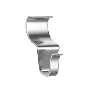 Stainless steel S-shaped siding hook, punch-free hidden vinyl wall mount metal hanging tool.