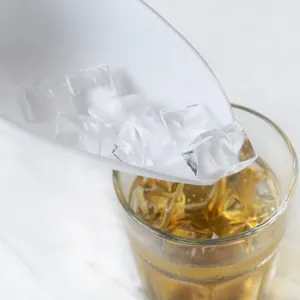 Witte plastic ijschep voor keuken en bar, robuust en voedselveilig ijschep gereedschap voor thuis.