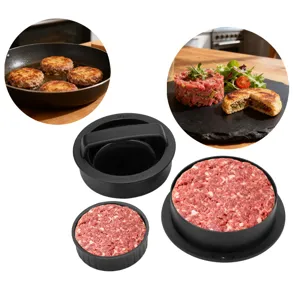 Durable plastic burger press patty maker mold set for kitchen and home cooking tools
