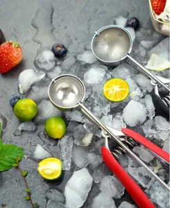 Stainless steel ice cream scoop cookie dough scoop fruit ball maker kitchen tool for dessert
