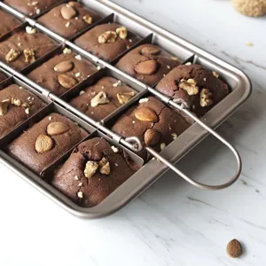 Anti-stick brownie baking pan metal square cake mold with separator for kitchen