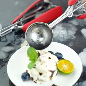 Stainless Steel Ice Cream Scoop Cookie Scoop Trigger Release Metal Spoon For Kitchen Baking Home Cooking
