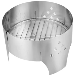 Brasero de camping extérieur en acier inoxydable portable barbecue au charbon grille.