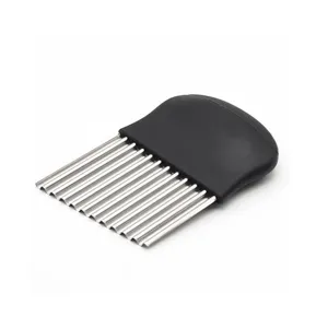 Stainless steel wavy potato cutter crinkle french fry slicer kitchen tool for vegetables