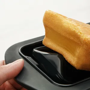 Faltbare Silikon Kuchenform mit Eisenverstärkung, hitzebeständiges Backwerkzeug für Toastgebäck.