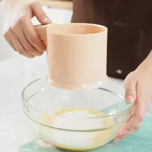 Handgehaltene Tassen Mehl Sieb Feinmaschig Backen Sieb Werkzeug PP Kunststoff
