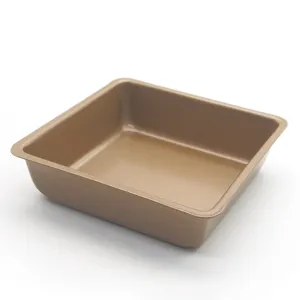 teglia quadrata da 4 pollici antiaderente dorata stampo per torta pane teglia da forno