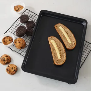 Bandeja de horno rectangular extragrande de 14.5 pulgadas antiadherente para galletas