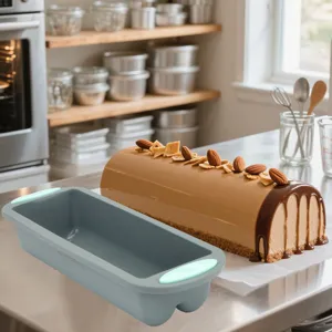 Silicone rectangular loaf baking pan for home kitchen bread and cake baking tool