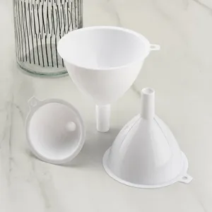 Household Plastic Small Oil Funnel White Separatory Funnel Kitchen Triangle Wine Funnel Multi Purpose PP Oil Funnel