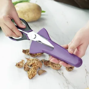 Ciseaux de cuisine multifonctionnels détachables pour couper la viande et les fruits.
