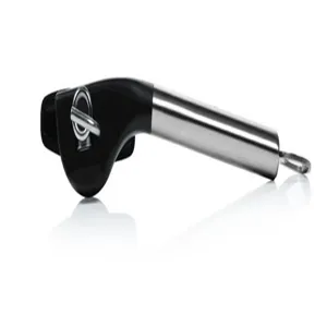 Abrelatas multifuncional seguro de acero inoxidable con mango ergonómico para cocina.