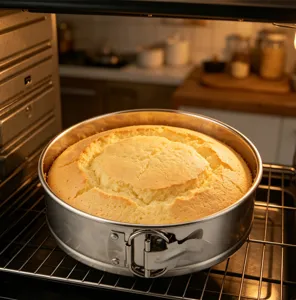 Stainless steel springform cake pan round baking mold with removable bottom for baking use.