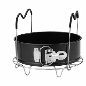 Grille Cuiseur Vapeur en Acier Inoxydable et Ensemble de Moules à Charnière en Acier au Carbone Outil de Cuisson de Cuisine