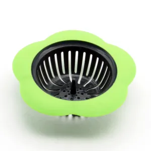 Panier filtre d'evier de cuisine en forme de fleur pour egout de salle de bain anti-obstruction