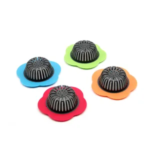 Filtre d'évier de cuisine en forme de fleur colorée panier de vidange lot de 4 pièces