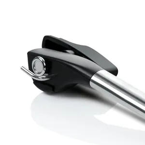 Abrelatas de seguridad de acero inoxidable herramienta de cocina ergonómica borde liso.