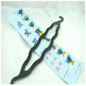 Magic hair bun maker tool for easy styling, double hook design with step instruction card.