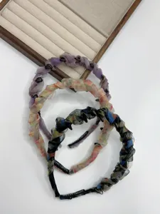 Chiffon floral headbands with anti-slip teeth, stylish everyday hair accessories for women.