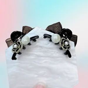 Zoete Kamelie Strik Haarspeld Niet-Metalen Mini Haarklem Elegante Haaraccessoires voor Vrouwen Dagelijks Feest Haarstyling