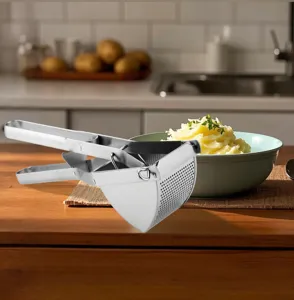 Presse-purée manuel en acier inoxydable pour purée de pommes de terre lisse et légumes