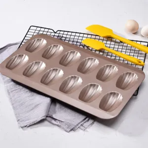 Carbon Steel Madeleine Baking Pan Non Stick 12 Cavity Shell Shaped Cake Cookie Mold Kitchen Baking Tool