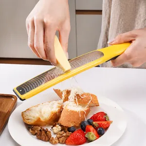 Multifunctional Stainless Steel Cheese Grater Lemon Zester With Protective Cover Ergonomic Handle Kitchen Tool For Food Prep