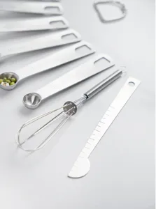 Stainless steel measuring spoons set, baking seasoning cooking kitchen tool set metal