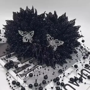 Modische Elegante Blumen Haarklammer Mit Strass Und Quasten Hai Clip Stilvolle Kopfbedeckung Für Damen Haarschmuck