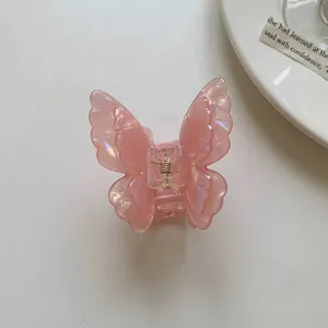 Acetate Butterfly Hair Claw Clip Elegant Transparent Gradient Hair Accessories For Women Daily Styling