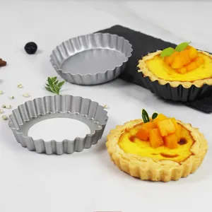 Antiaanbak taartvorm met losse bodem voor het bakken van heerlijke taarten en mini pizza's.