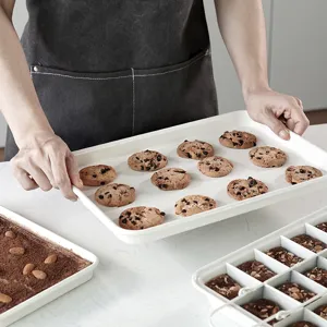 Carbon Steel Nonstick Rectangular Baking Tray Thickened Cookie Biscuit Cake Mold Kitchen Bakeware Set