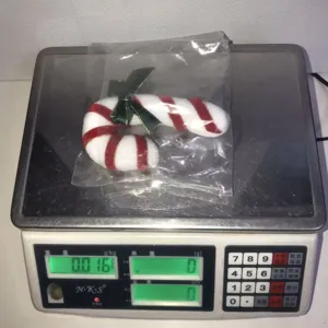 Christmas red and white striped candy cane plush toy holiday decoration pendant