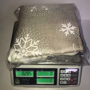 Christmas tree skirt burlap white border snowflake holiday decoration festival tree.