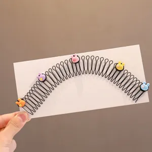 Children's stretch hair comb cute cartoon animal insert comb hair accessory for girls