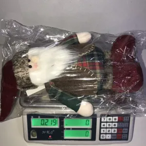 Christmas Santa plush doll telescopic doll desktop decoration festive ornament gift
