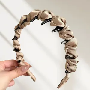 Schickes Satin Zahn Haarreif für Damen, rutschfester Haarreif für Alltag und schönes Styling.