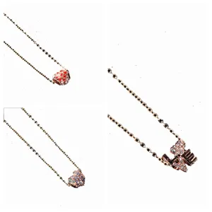 Rose gold love heart necklace with crystal pendant, romantic couple clavicle jewelry gift.