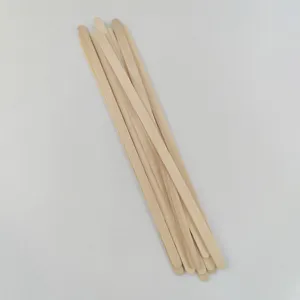 Disposable wooden coffee stirring sticks multi-pack flat round head craft wooden sticks