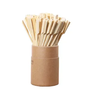 Disposable Natural Bamboo Paddle Skewers Oden BBQ Food Picks Eco Friendly Wooden Skewers For Party Catering Grill