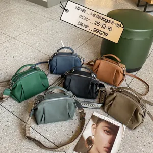Genuine leather shoulder bag top layer cowhide casual handbag stylish women crossbody