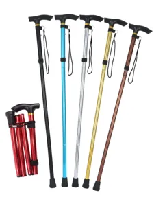 Verstellbarer Klappstock für Senioren und Outdoor-Wandern, leichter tragbarer Gehstock.