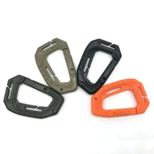 Taktischer Kunststoff Karabiner MOLLE Clip Set, langlebiger D-Ring Schlüsselanhänger Outdoor.